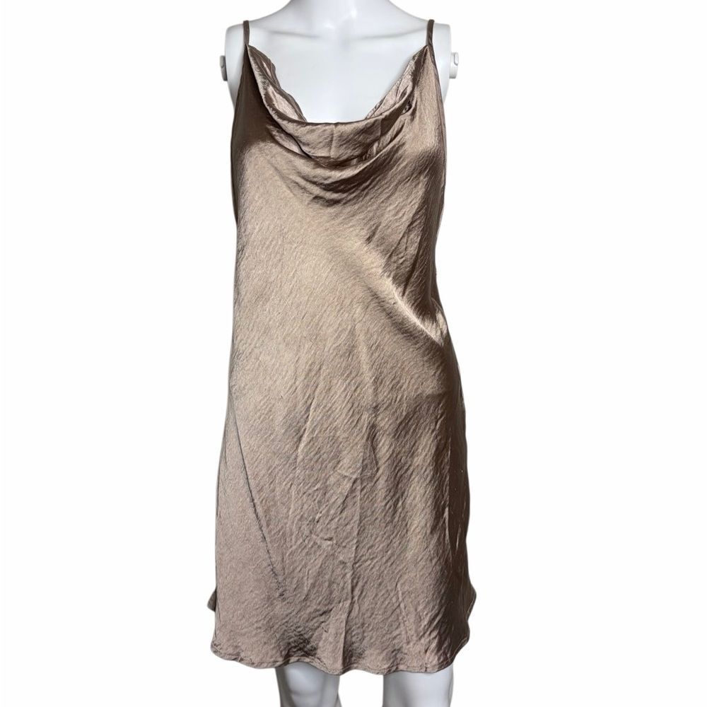 Motel Elegant Tan Slip Dress Size Medium
